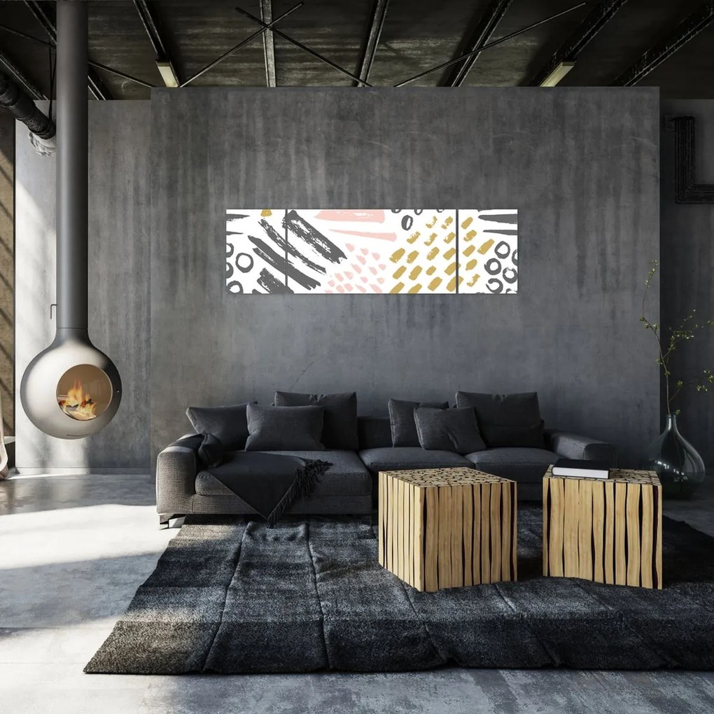 Obraz - Uderzenia abstrakcyjne (170x50 cm)