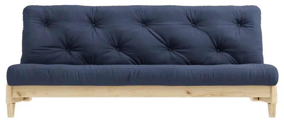 Sofa rozkładana z ciemnoniebieskim pokryciem Karup Design Fresh Natural/Navy