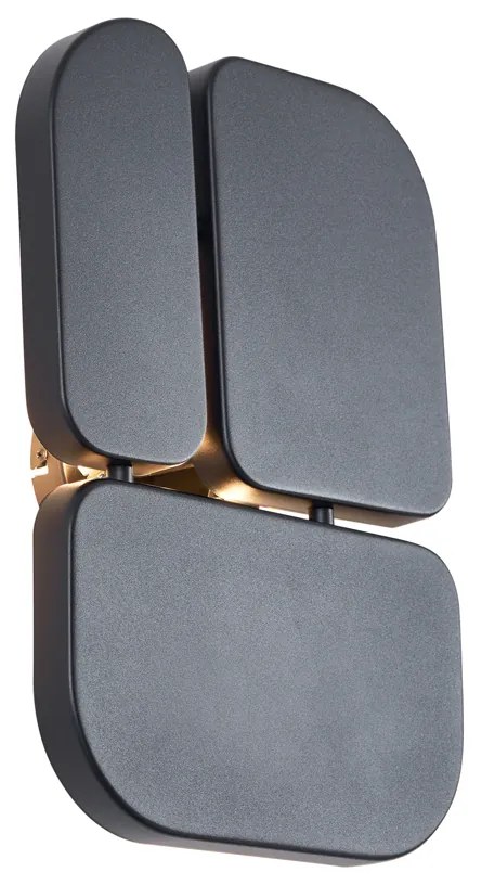 Designerski kinkiet czarny 3-źródła światła - Planes