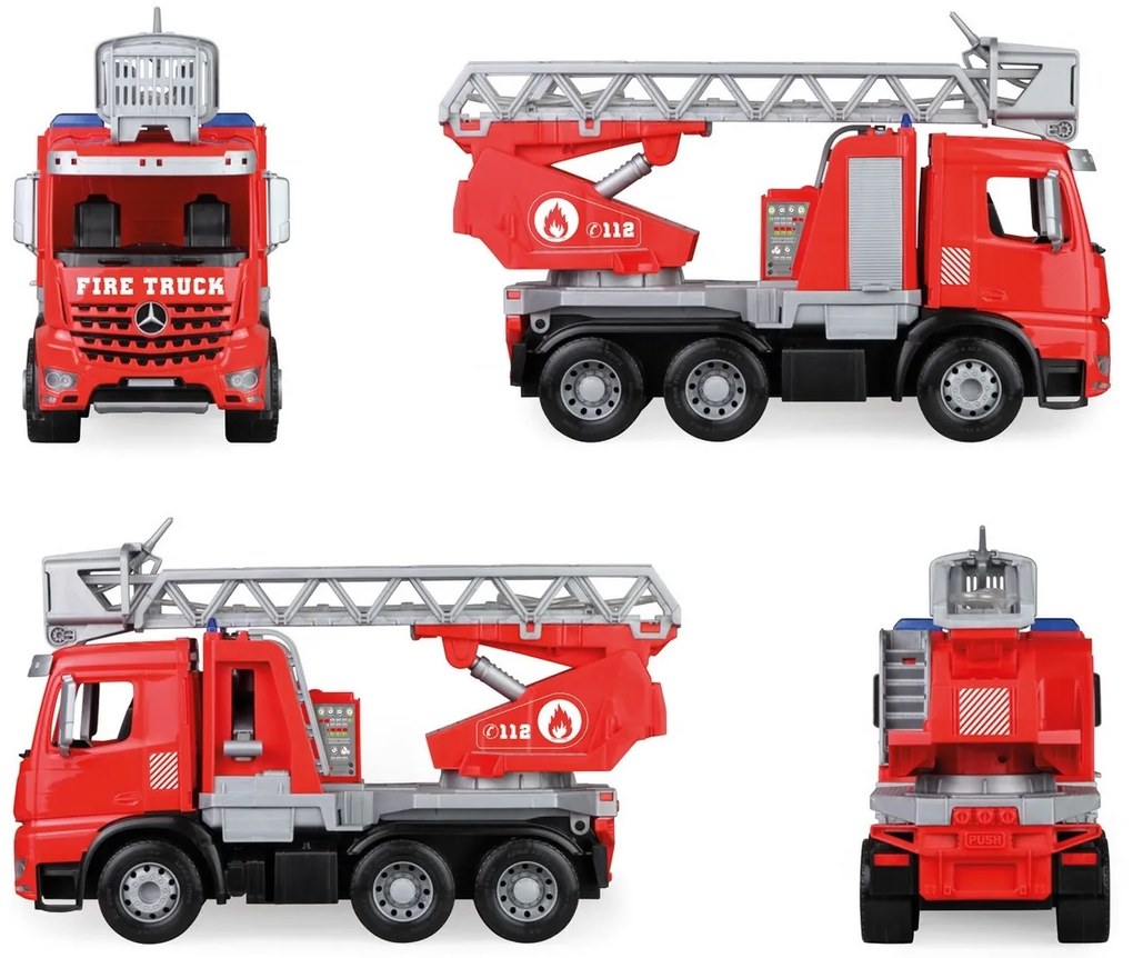 Lena Wóz strażacki z wężem wodnym Mercedes Benz Arocs, 47 cm