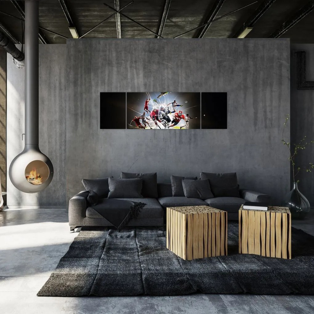 Obraz - Sportowcy (170x50 cm)