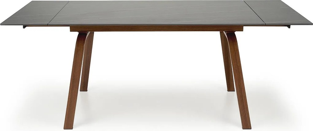 Stół rozkładany LOZANO 140(200)x82 czarny marmur/orzech