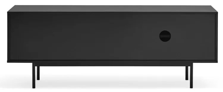 Czarno-naturalna szafka pod TV w dekorze dębu 140x52 cm Sierra – Teulat