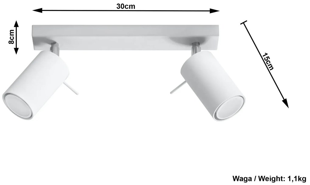 Regulowany plafon LED E782-Sewo - biały
