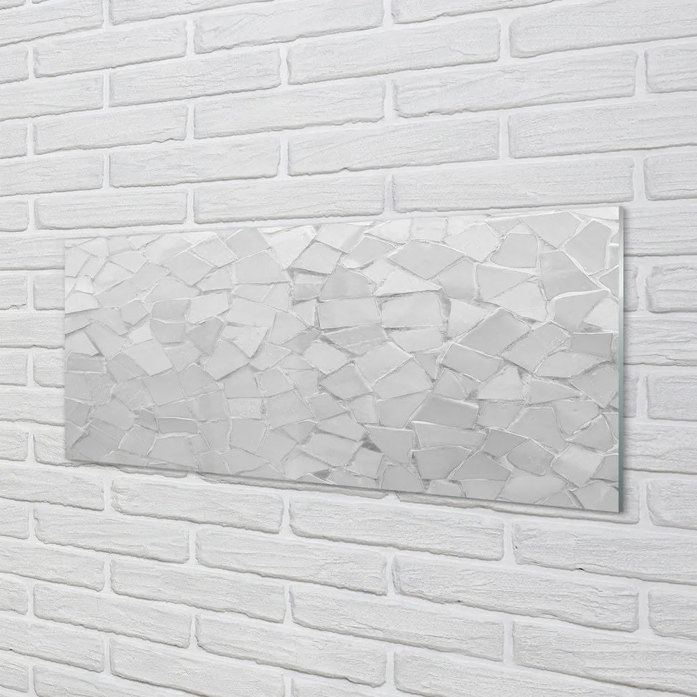 Szklany Panel Szare Formy Geometryczne