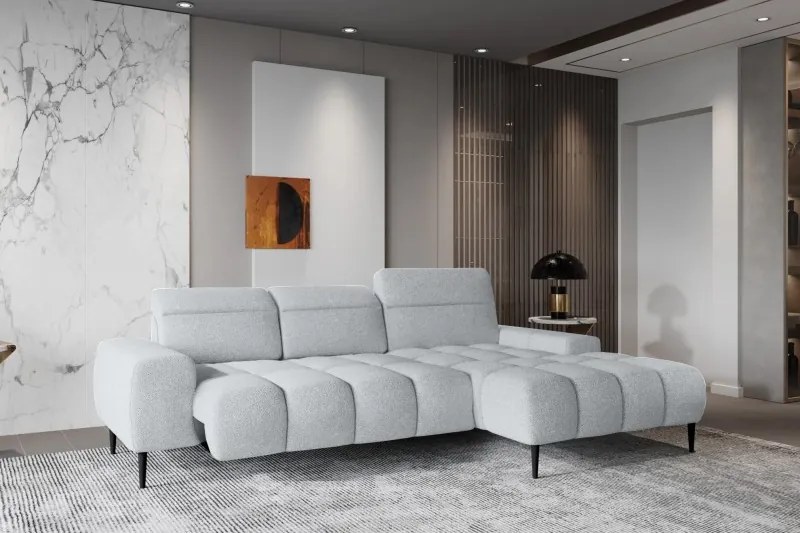 Narożnik GIANO S układ L Prawostronny z elektryczną regulacją siedziska w ktaninie AUSTIN 17 WERSAL