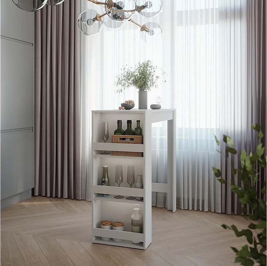 Stół barowy biały 45x110x106 repose