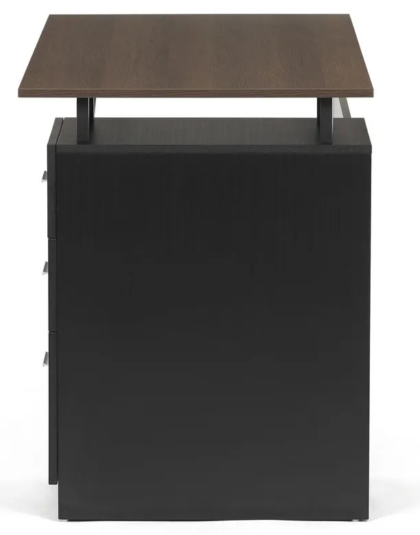 Biurko 3218 OAK, czarne i dębowe