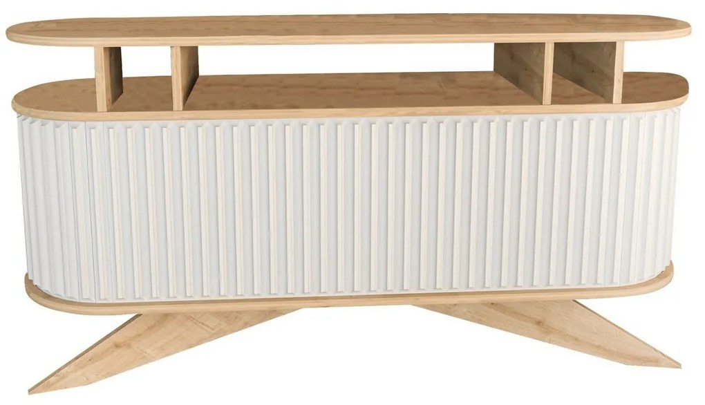 Stolik pomocniczy Stor Oak and White