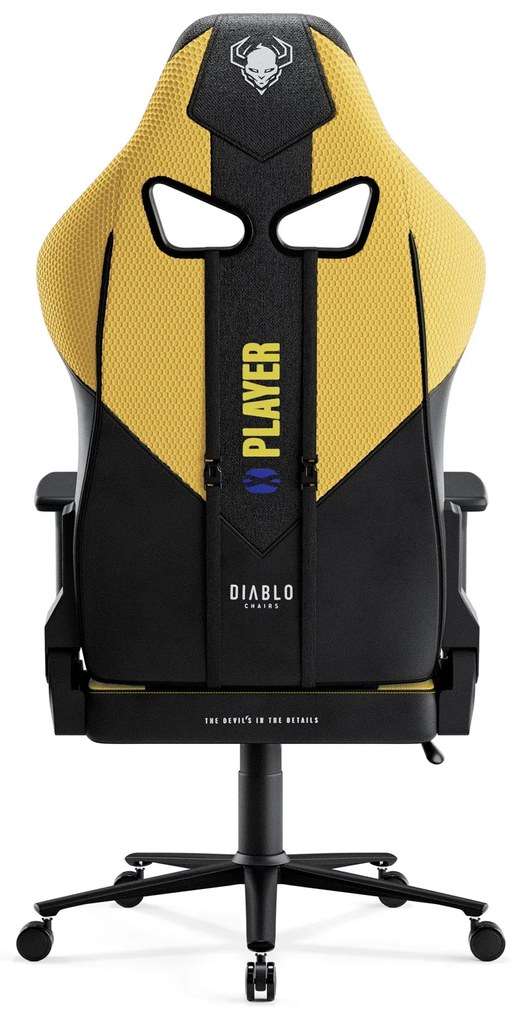 Materiałowy fotel gamingowy Diablo X-Player 2.0 Normal Size, Dark Sunflower