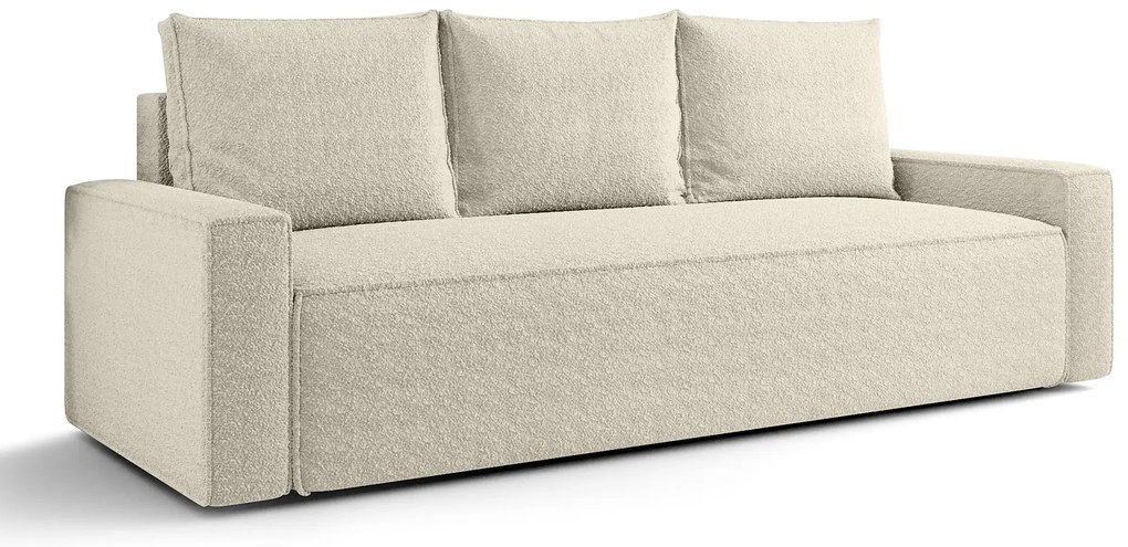 Beżowa rozkładana sofa z pojemnikiem Z7-D79