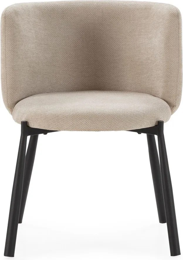 Beżowe tapicerowane fotele jadalniane zestaw 2 szt. Ginny – MOME