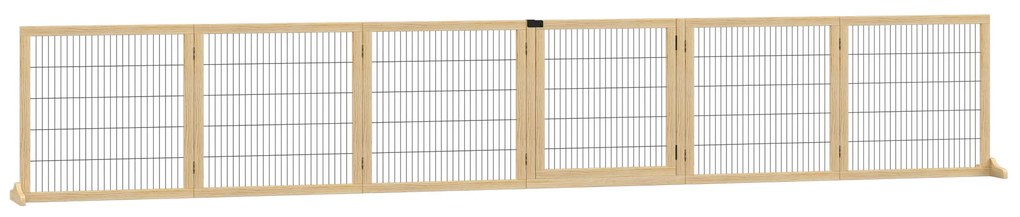 PawHut Ogrodzenia Dla Bydla - Ogrodzenie Dla Psów, Ogrodzenie Drewniane, Ogrodzenie Składane 432x36x70cm Drewno Sosnowe Naturalny | Aosom PL