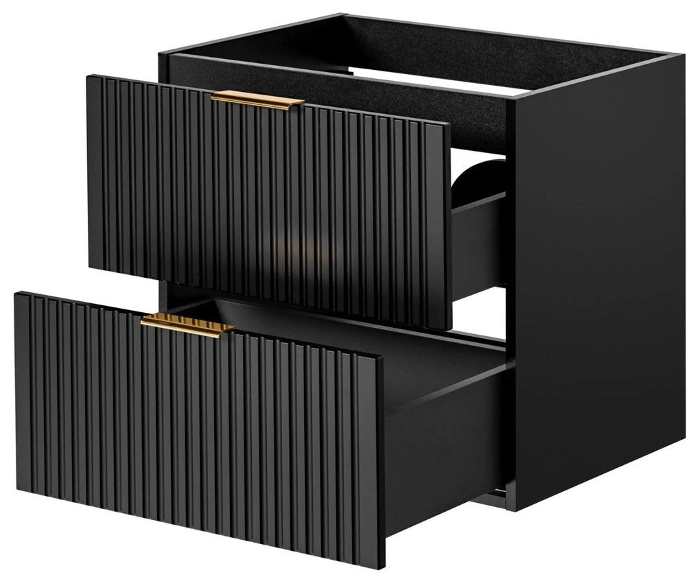 Szafka podumywalkowa czarna mat 60 x 46 cm ASTROS Black