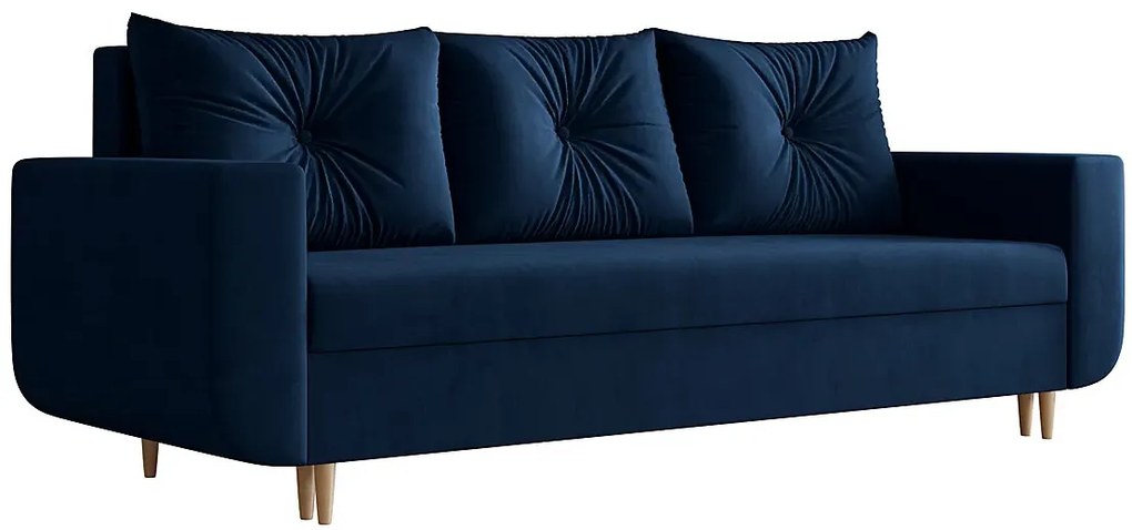 Granatowa tapicerowana sofa z funkcją spania  F6-Z25