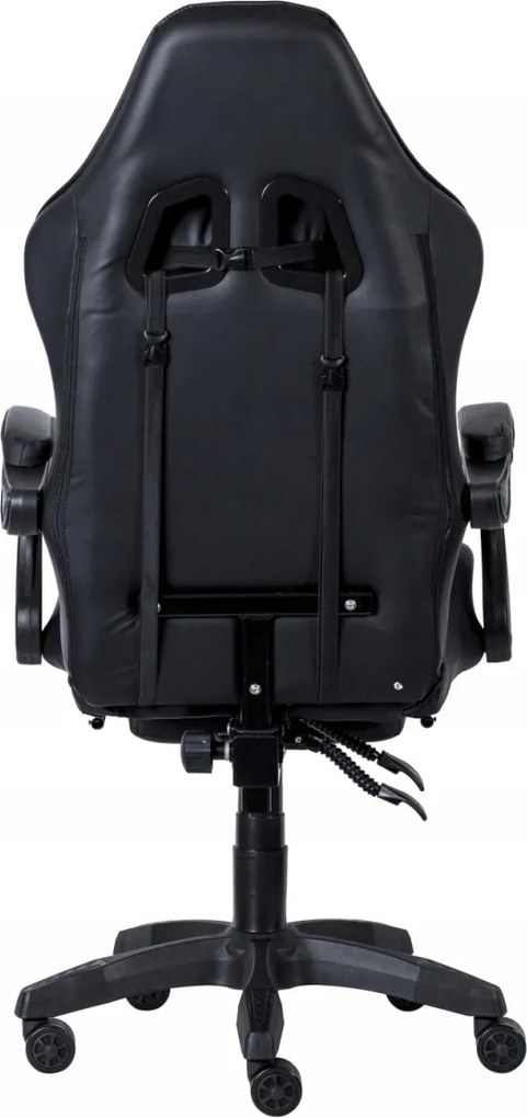 Fotel gamingowy z podnóżkiem Raxor, kolor czarno-czerwony