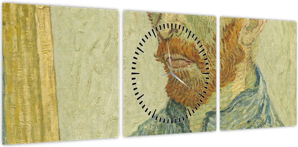 Obraz - Portrait of Vincent van Gogh, reprodukcje (z zegarem) (90x30 cm)