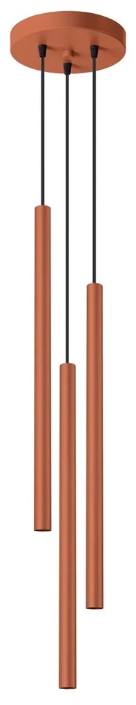 Lampa wisząca PASTELO 3P ochra czerwona SOLLUX LIGHTING
