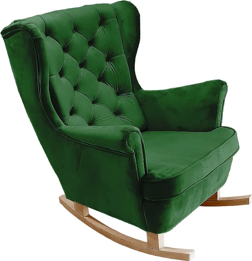 Fotel Relax z Tapicerowanym Siedzeniem i Podłokietnikami, Fotel TV 102x81x95cm Zielony_29849