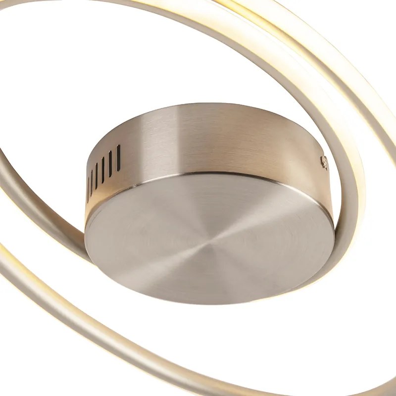 Designerska lampa sufitowa ze stali z wbudowanymi diodami LED, 3-stopniowy ściemniacz - RowanDesignerski Oswietlenie wewnetrzne