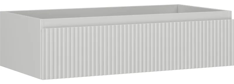 Mexen Rivel szafka łazienkowa podumywalkowa 90 cm, 1 szuflada, ryflowana , szara mat - 91A20-09023-1-BF62