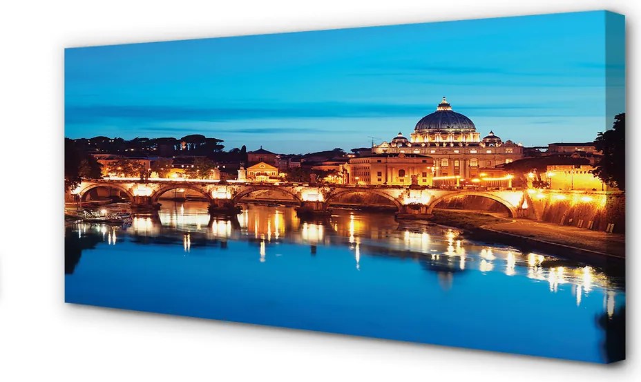 Obraz na płótnie Rzymskie Mosty o Zachodzie Słońca