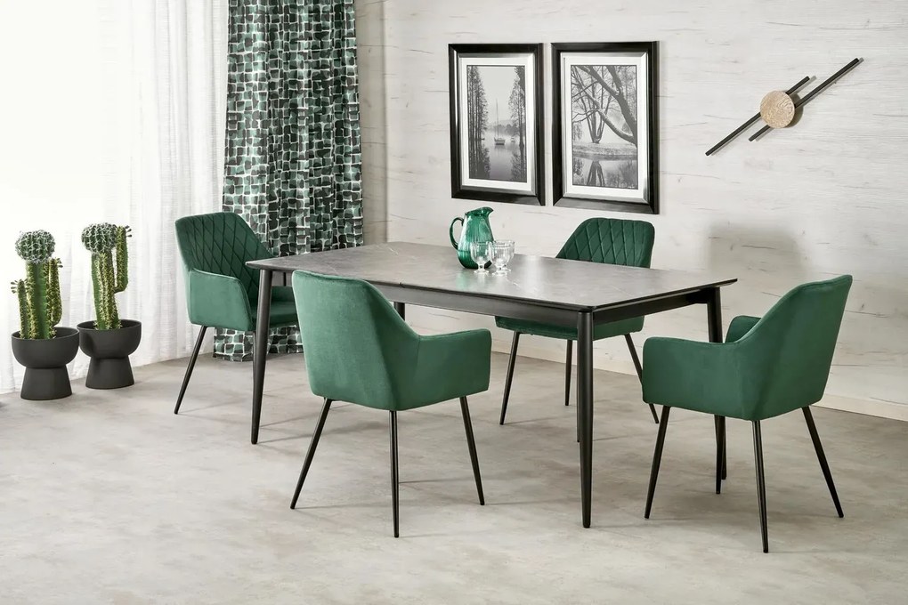 Krzesło tapicerowane K558 VELVET zielone HALMAR