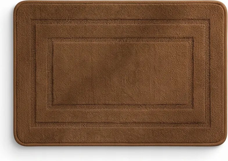 Dywanik Łazienkowy Brązowy 40x60 cm Dekoracyjny Gumowy Spód Antypoślizgowy