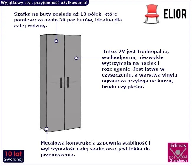 Szara Szafka Na Buty D6-B91