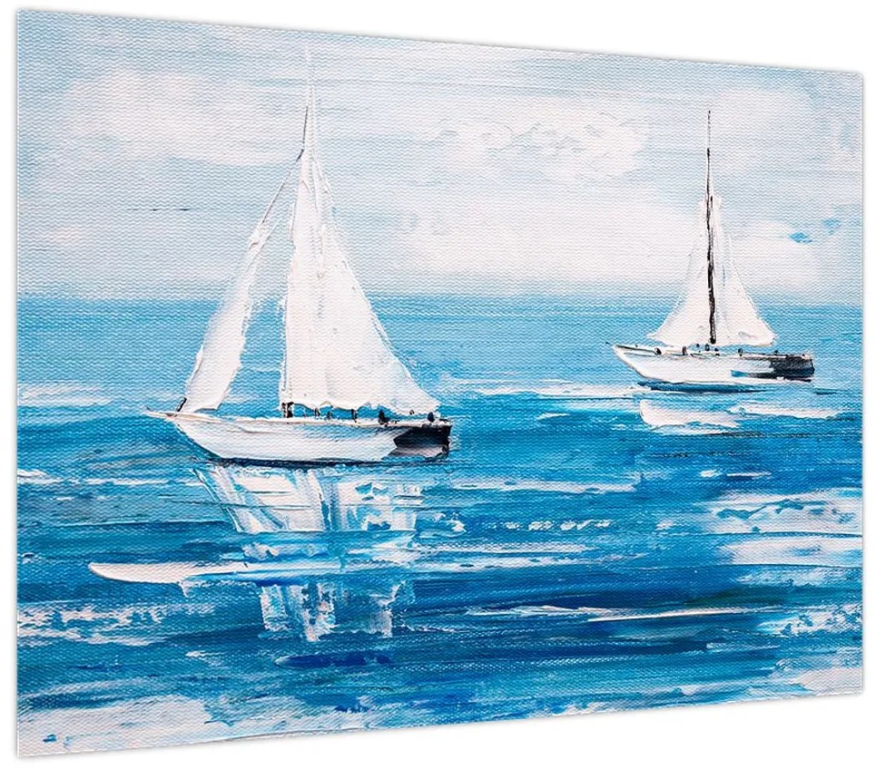 Obraz - Obraz jachtów na morzu (70x50 cm)