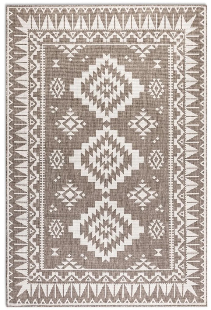 Dywan dwustronny zewnętrzny Gemini kremowo-brązowy 200 cm x 290 cm