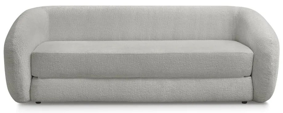 Jasnoszara rozkładana sofa z tkaniny szenilowej 228 cm Neyo – Bobochic Paris