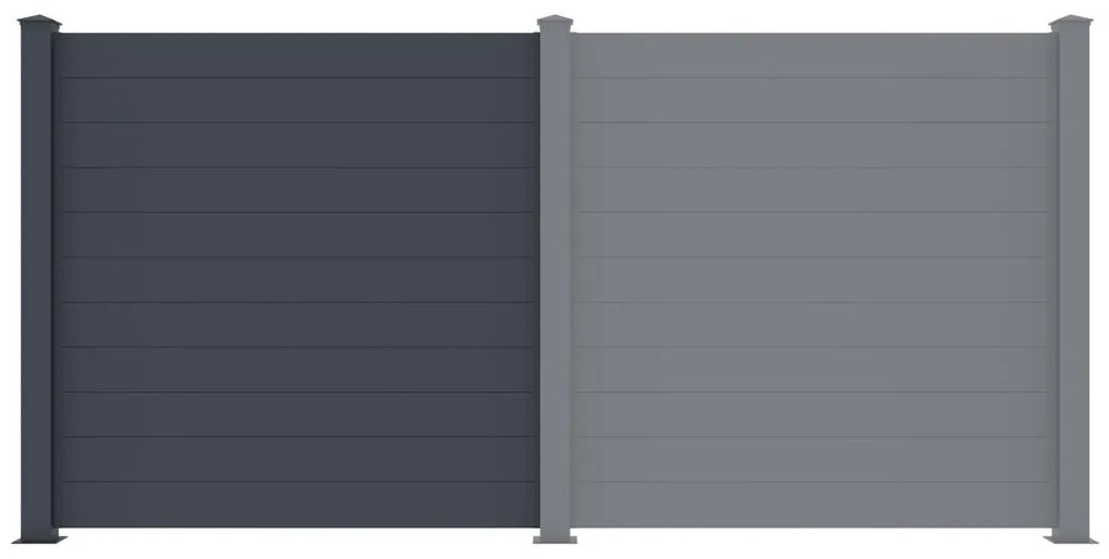 Przęsło do ogrodzenia stałego wys. 182 x szer. 178,3 cm z antracytowego aluminium - NAZARIO