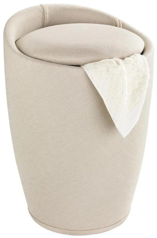 WENKO 22834100 - Stołek CANDY 36x50,5 cm beżowy/czarny