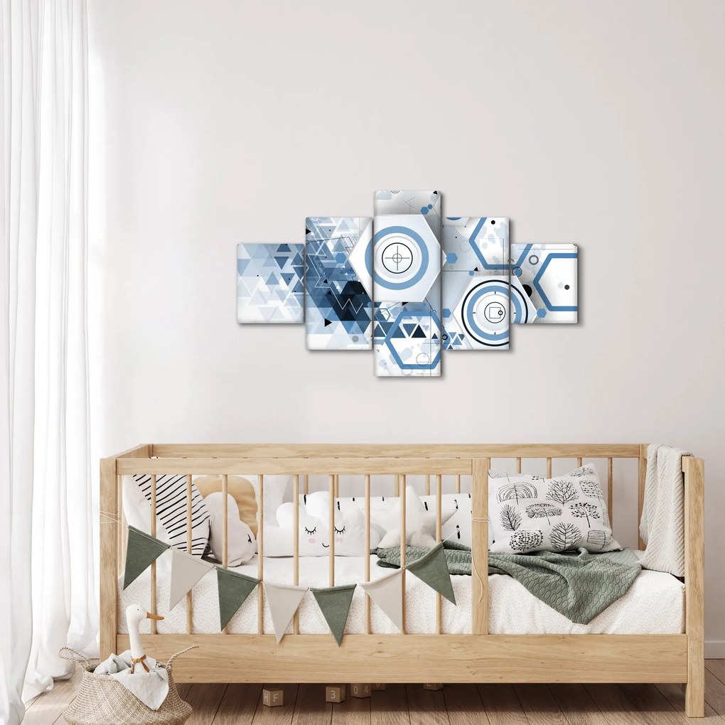 Obraz - Abstrakcja geometryczna (125x70 cm)
