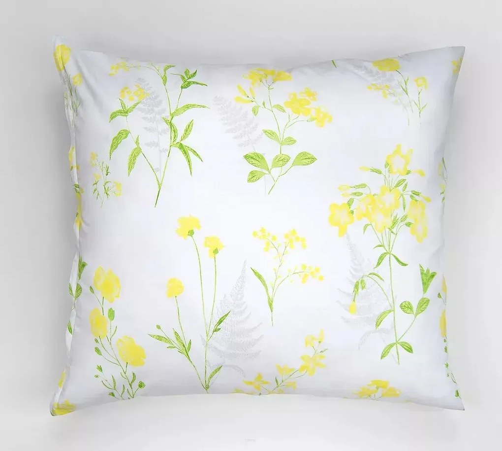 Pościel bawełniana Premium Bielbaw 220x200 Bratki żółta GRENO