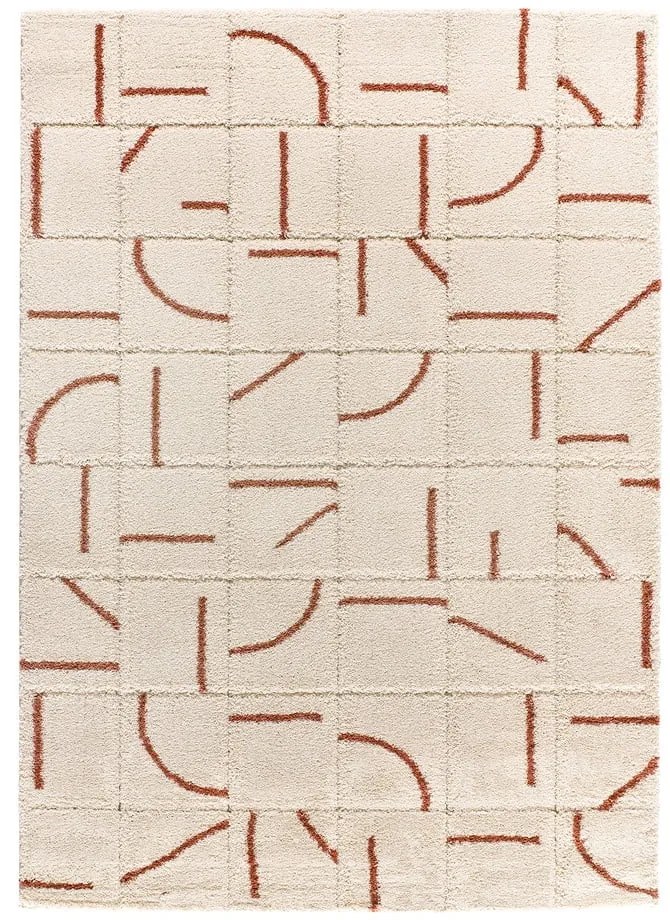 Ceglasto-kremowy dywan 160x230 cm Brenda – Universal