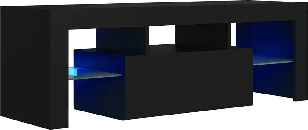 Czarna nowoczesna szafka RTV z LED G3-D64