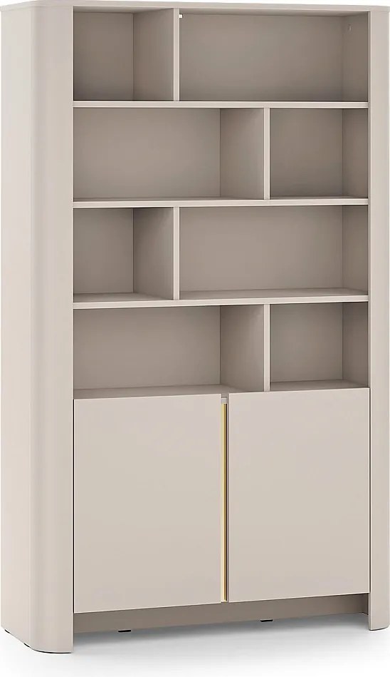 Regał Kaszmir 103 x 39 x 160 cm | Nowoczesny mebel z zaokrąglonymi krawędziami