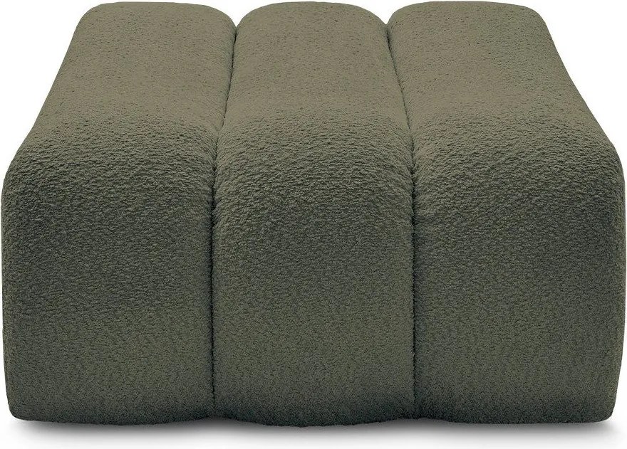 Zielony podnóżek z materiału bouclé Azra – Bobochic Paris