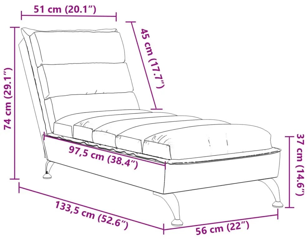 Elegancki czarny szezlong na chromowanych nóżkach R3-E46