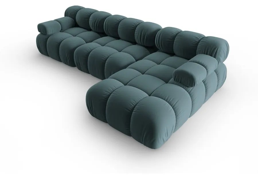 Morska aksamitna sofa 285 cm Bellis – Micadoni Home