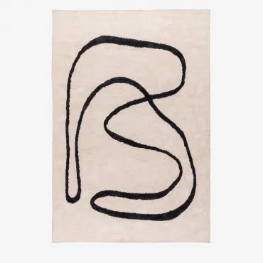 Dywan Prostokątny 205x310 Cm Z Bawełny Kloud Kremowa - Sklum