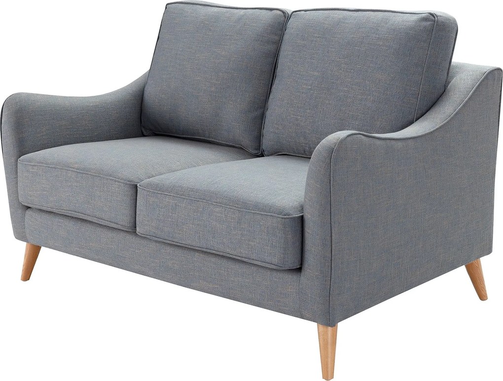 Sofa Venuste denim blue/brown 2-os.