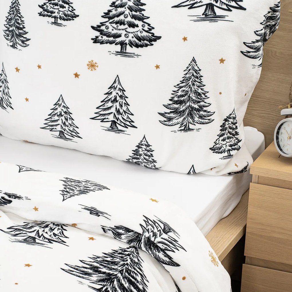 4Home Pościel mikroflanela Frosted Trees, 140 x 220 cm, 70 x 90 cm, 140 x 220 cm, 70 x 90 cm