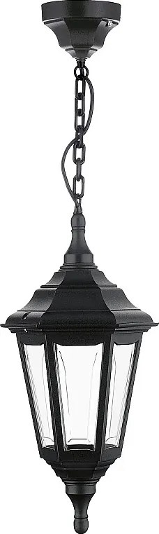 Lampa sufitowa CLIC CLAC 6 w stylu klasycznym - wys. 73 cm - E27 42W - poliamid - ip44 - czarny