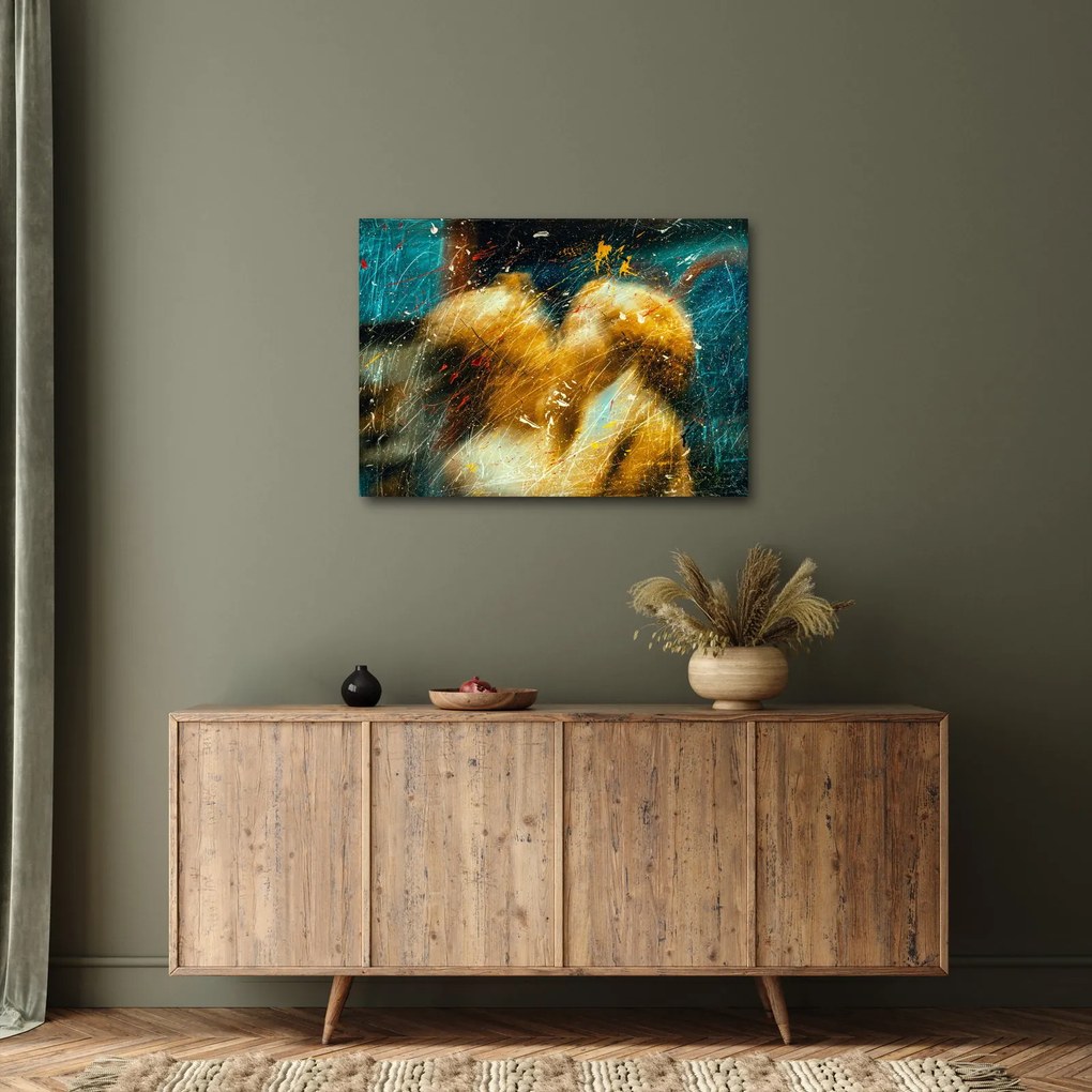 Obraz - Całujące się anioły (70x50 cm)