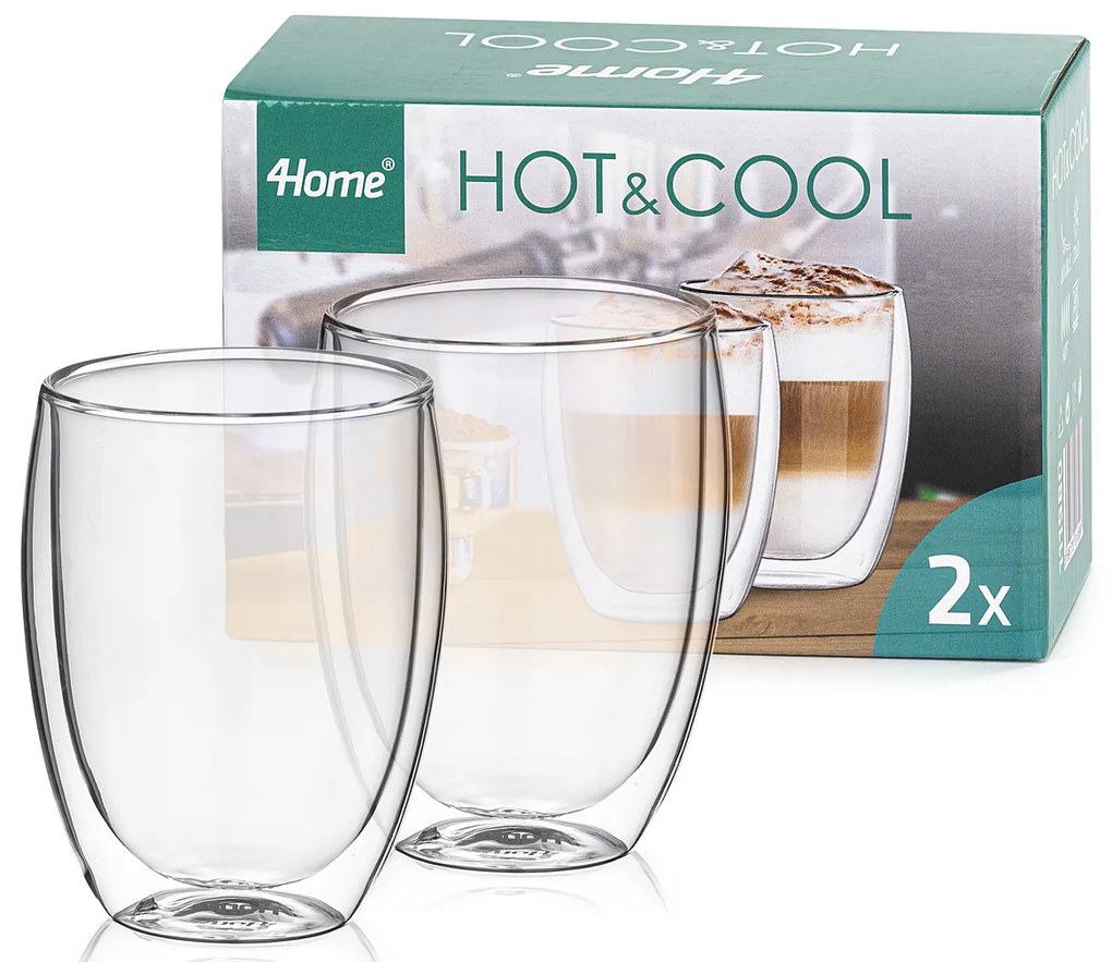 4Home Szklanka termiczna do latté Hot&Cool 350 ml, 2 szt.