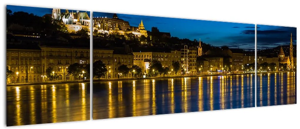 Obraz miasta nocą (170x50 cm)