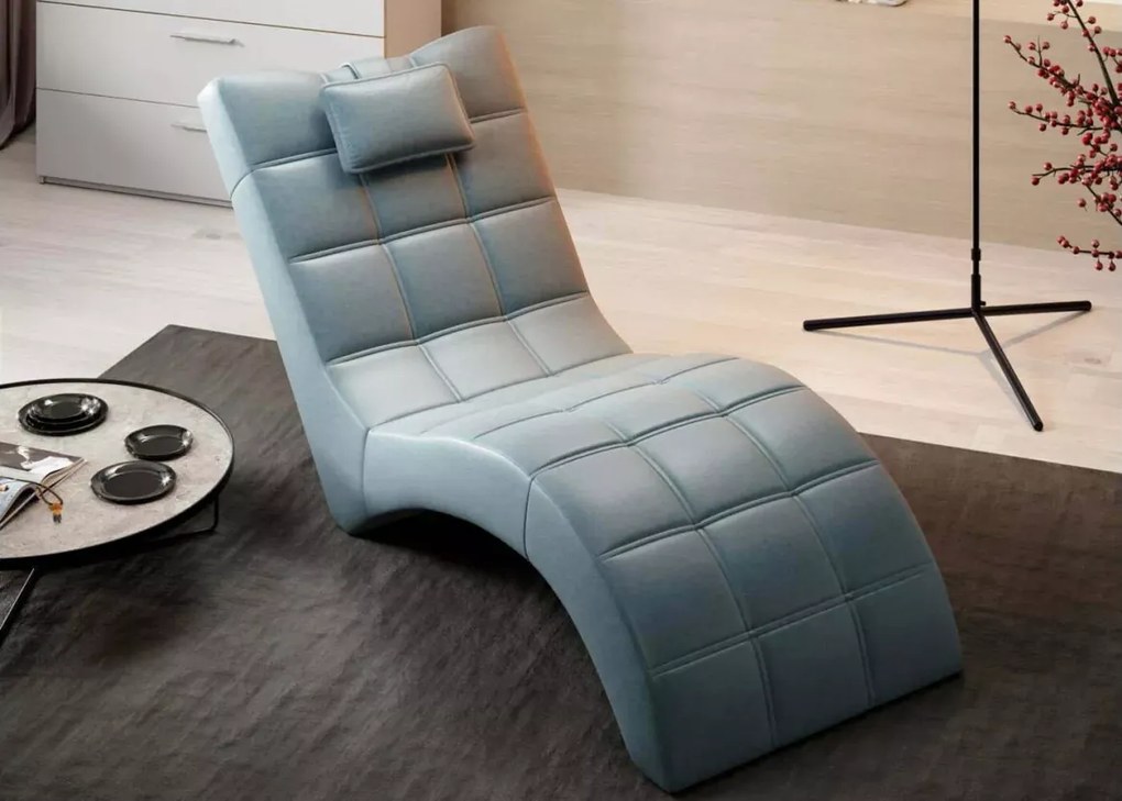 Nowoczesny szezlong Londi z poduszką chesterfield